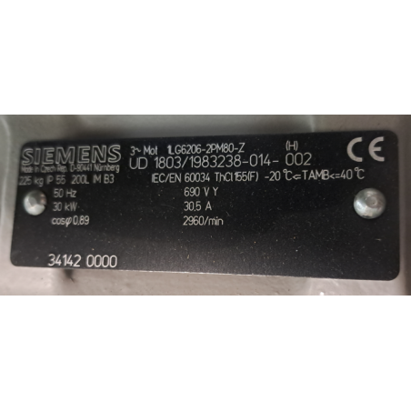SIEMENS 1LG6206-2PM80-Z-A23+K40